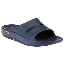 OOAHH NAVY SLIDE | at Brandy's shoes