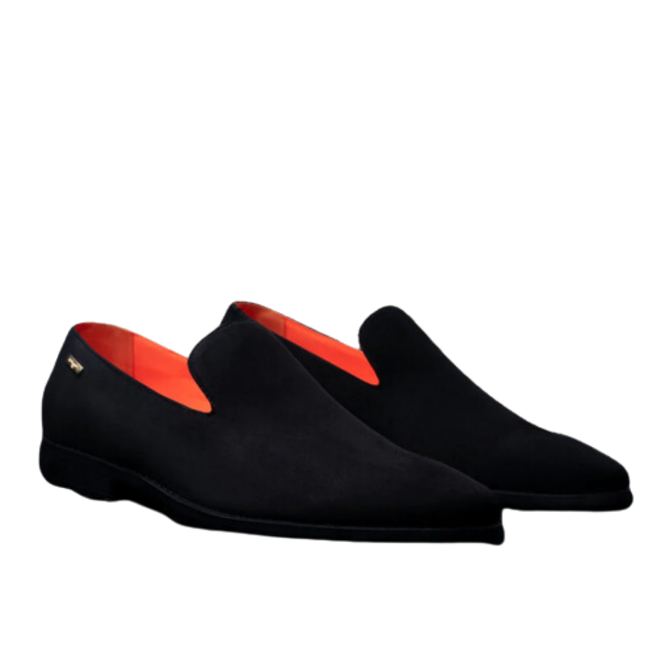 CLASSIC PLAIN SUEDE LOAFER BLACK THE ALPHA brandys shoes