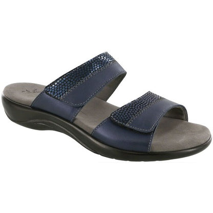 Nudu Slide Navy Leather Sandal Sas