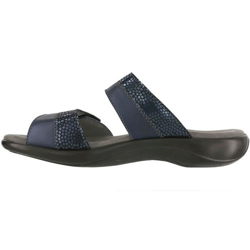 Nudu Slide Navy Leather Sandal Sas