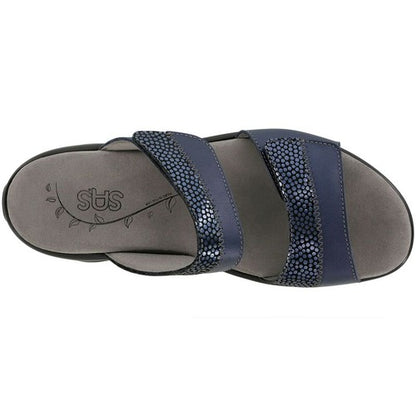 Nudu Slide Navy Leather Sandal Sas