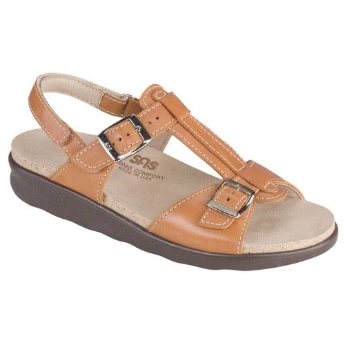 Captiva Caramel T-Strap Sandal Sas