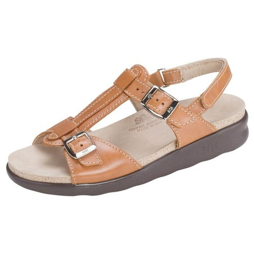 Captiva Caramel T-Strap Sandal Sas