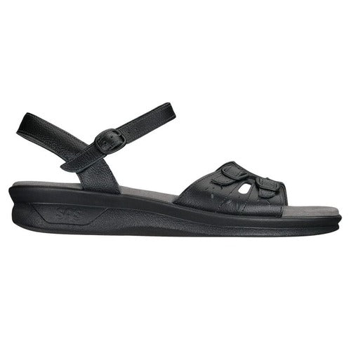 Duo Quarter Black Strap Sandal Sas