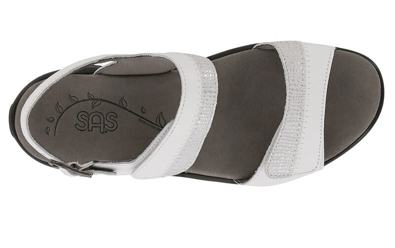 SAS Women's Nudu Heel Strap WHITE