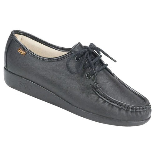 Siesta Black Lace Up Loafer Sas