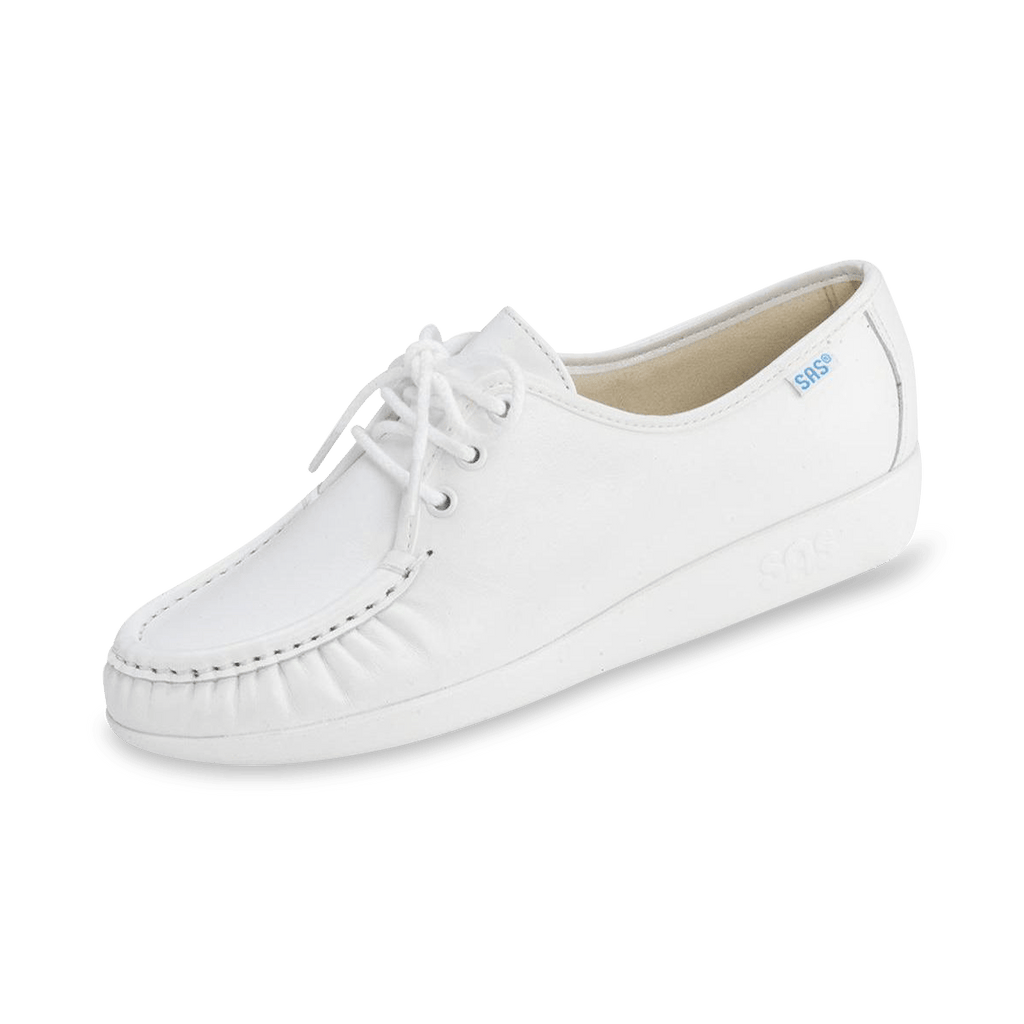 WHITE - SAS Siesta - Lace Up Loafer at Brandy's Shoes Made in USA